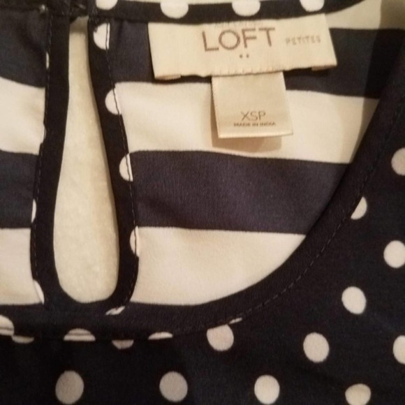 LOFT Petites Blue and White Tank Top XS - Picture 3 of 3